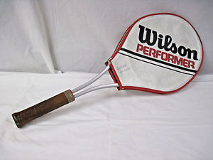 Vintage WILSON Performance metal tennis racquet size 4 1/2" L, leather grip..mz