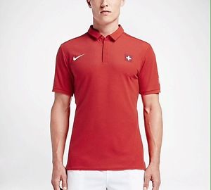 NIKE ROGER FEDERER SWITZERLAND SWISS SUISSE POLO SIZE L RF