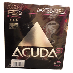 Caoutchouc Raquette Tennistavolo Donic Acdua S1 Couleur Rouge mm Max