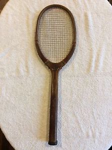 Antique Lee Monogram tennis Racquet Harry C. Lee & Co. New York Early 1900's