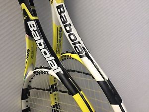 Lot of 2 Babolat Aero Pro Drive 10.6oz 100 head 5 : 4 5/8 grip Tennis Racquets