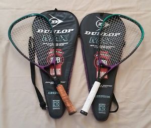 Set of 2 Dunlop Max Superlong +1.25 SB 4 5/8 Mid Plus MP Midplus Tennis Rackets