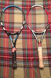 Wilson K Factor K Tour Six One Tennis Racquet+ Babolat Pure Drive Team Lot Of 2