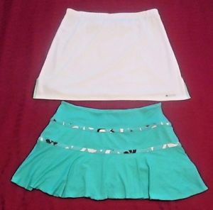 Jerdog Wilson Womens Tennis Skirts Skort Yoga Lot of 2 White Mint Size Medium