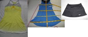 NIKE Ladies Tennis Dress Yellow Gray L / Blue Navy L OR Skirt Tennis BLACK S
