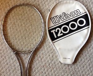 Vintage Wilson T2000 Metal Tennis Racket 4 3/8 L