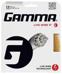 Gamma Live Wire Professional 17G Tennis String, Natural