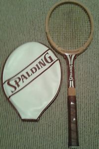 Spalding Championship Wood Racquet, with Cover, 4-3/8