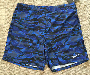 Nike Mens Size 2XL Blue Camo 9" Gladiator Printed Tennis Shorts Athletic 685236 image 1