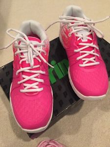 Prince 8 Warrior Lite Pink White Womens Tennis Shoes Sneakers w Box Extra Laces