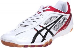 ASICS Japan Men's Attack EXCOUNTER Table Tennis Shoes TPA327 White Red Ping Pong