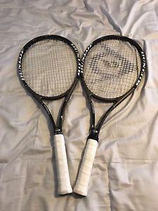 2x Pair Dunlop Muscle Weave 100 Tennis Racket