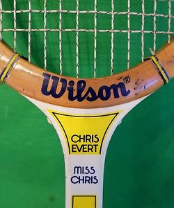 Vintage 1970's Wilson Chris Evert  Miss Chris 4 3/8 Wooden Tennis Racket