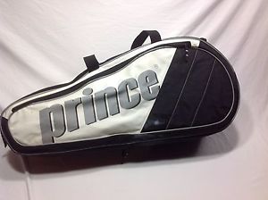 Prince 6 Pack 6 racquet bag tote carry bag white-black