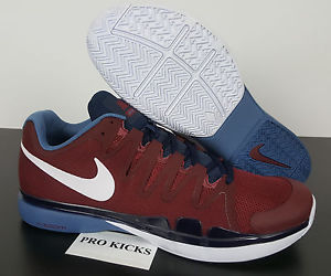 NIKE AIR ZOOM VAPOR 9.5 TOUR ROGER FEDERER GYM RED BLUE QS 631458-614 (SIZE 15)