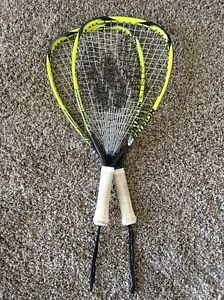 Ektelon Racquetball Racquets (2) + 3 Brand New Pro Penn Bacquetballs