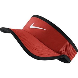 New Women's Nike Court Featherlight Tennis Golf Visor Medium/Large Red