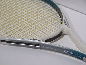 Prince tricomp 110 tennis racquet no. 1 Kevlar 4-1/8 1988 Graphite Fiberglass