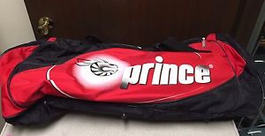 Prince Double Tennis Racket athletic Bag Red Black