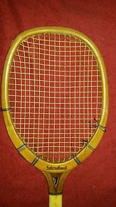 VINTAGE 1930 CONCAVE WEDGE TENNIS RACKET