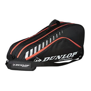 DUNLOP CLUB  6 PACK TENNIS RACQUET BAG -  RED/BLACK NEW