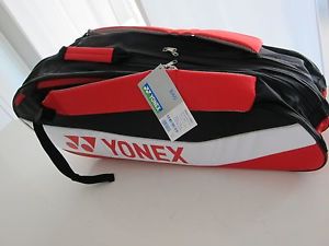 NEW  RED/GRAY YONEX CLUB SERIES SIX PACK TENNIS RACQUET RACKET  BAG