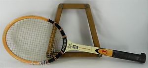 Vtg Pancho Gonzalez Signature Ed. Tennis Racquet Racket Spalding Wooden Press