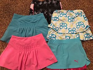 Lot of 5 Skirt Skort Shorts Adidas Nike Puma Size XS 6x 5 Tennis