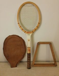 Vintage Wilson "Jack Kramer Autograph" Tennis Racket w/ Cover And Press