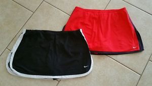 Lot of 2 Women's Nike Dri-Fit Tennis Running Skirt/Skort/Shorts SZ XL