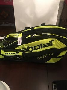 Babolat Pure Aero 12x Racquet Bag, Black and Yellow
