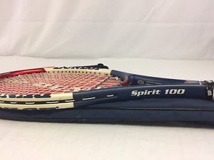 Dunlop Sport Spirit 100 Sq Inch 4 1/4" grip Tennis Racket Racquet w/Case