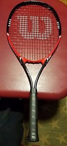 Wilson Fusion XL VMatrix 4 3/8" Grip Size Tennis Racquet Racket Red