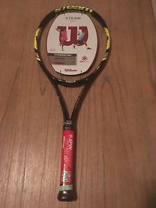 Wilson Steam 105S. Tennis Racquet New With Tags Grip 4 1/8