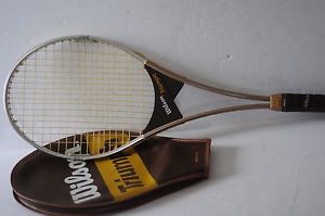 VINTAGE WILSON TRIUMPH w/ Head Cover  PWS ALUMINUM TENNIS RACQUET