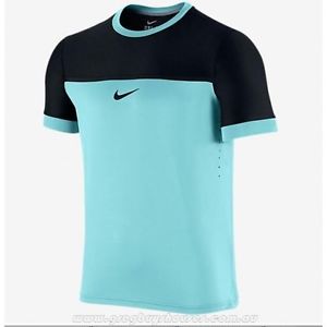 Nike Challenger Premier Rafa Bull Crew NEW Men Sz: M Tennis Shirt Blue Black Fly