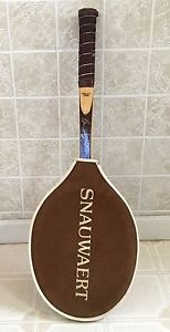 Vintage Snauwaert Ash Wood Tennis Racquet Brian Gottfried Signature w/ Cover