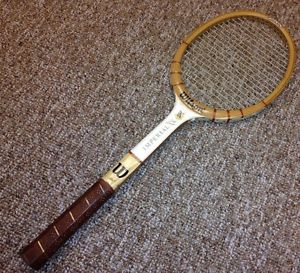 Vintage Wilson Imperial Tennis Racket Wood Strung Jack Kramer Autograph