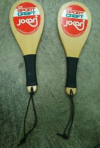 VINTAGE PAIR 1977 SPORT CRAFT JOKARI THE NEW RACQUET SPORT CHAMP MODEL GAME