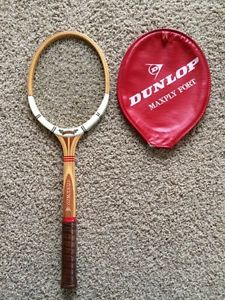 Vtg  Dunlop Maxply Fort 4 1/2 Wood Light Tennis Racquet Racket-Made in England