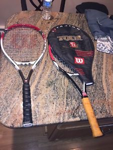 2 Wilson Titanium 6 One Comp & Impact Tennis Racquets Excellent Cond