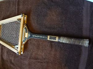 VINTAGE WILSON CONQUEROR WOOD TENNIS RACQUET "MADE IN BELGIUM"