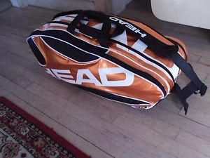 Head Tour Team Combi Tennis/Squash Racket Bag Orange Black White Monster Sports