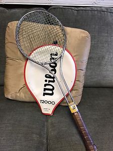 Vintage Wilson Tennis Racquet Racket T2000 USA Cover Leather Grip 4 1/4 Light