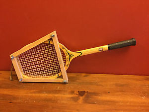 Vintage Custom Made Wood Coronet TAD Tennis Racquet 4 1/8" L Grip Wilson Holder