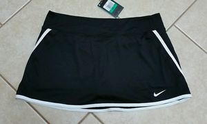NWT  $50 Women's Nike Dri-Fit Tennis Running Skirt/Skort/Shorts SZ XL Black