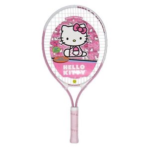 Hello Kitty Pink Junior Tennis Racquet with Happy Face Vibration Dampener