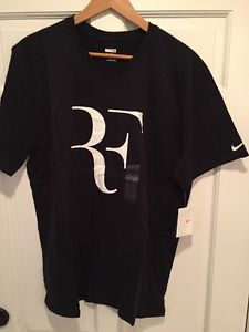 Nwt Rare Nike Roger Federer Black RF Tennis Shirt Australian Open Champion 18