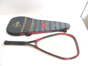 DUNLAP MAX PREDATOR RED TENNIS RACQUET EXTRA LONG WITH CASE 28 1/2" LONG