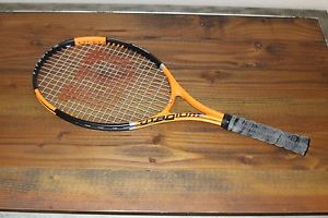 Wilson Titanium Soft Shock 3 Tennis Racquet Orange & Black, L2 4 1/4